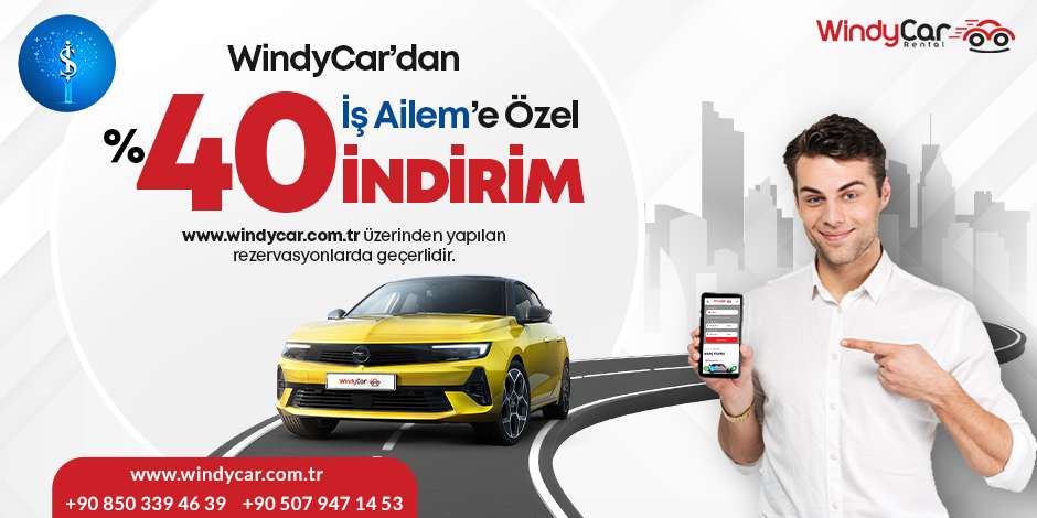 WindyCar İş Bankası Çalışanlarına Özel Kampanya