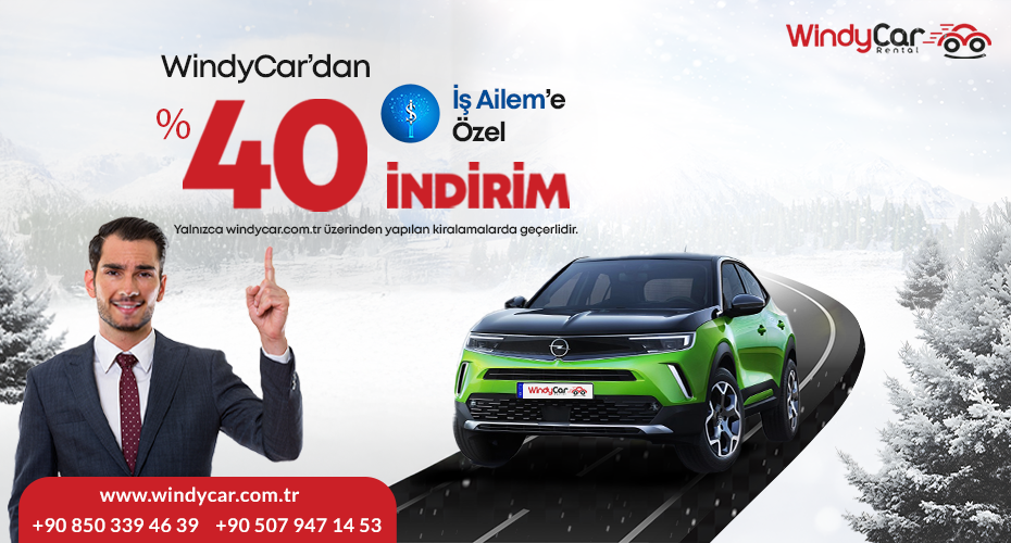 WindyCar İş Bankası Çalışanlarına Özel Kampanya